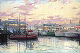San Canvas Paintings - San Francisco Fisherman's Wharf